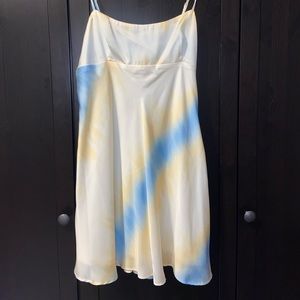 Yellow & Blue Tye Die Sun Dress/mini dress